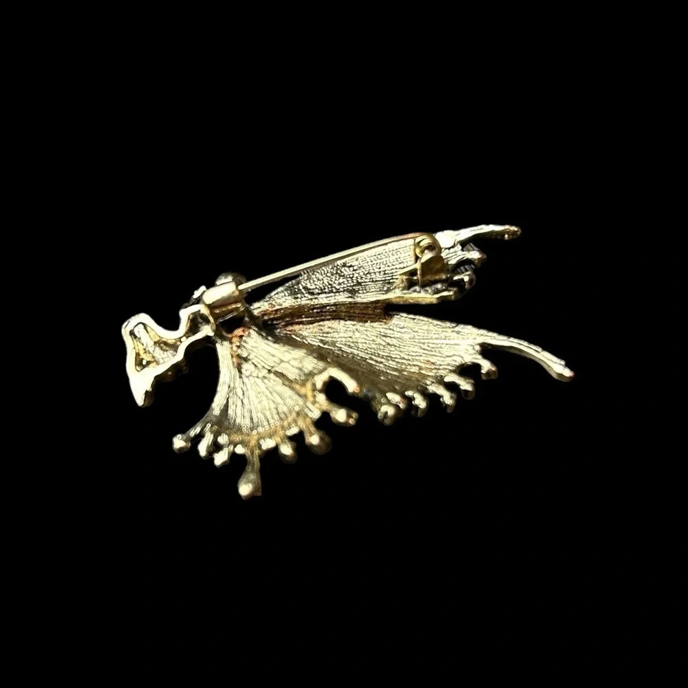 Fairy Brooch Kneeling Praying  Demential Colorful Wings Feminine Fairycore Pin